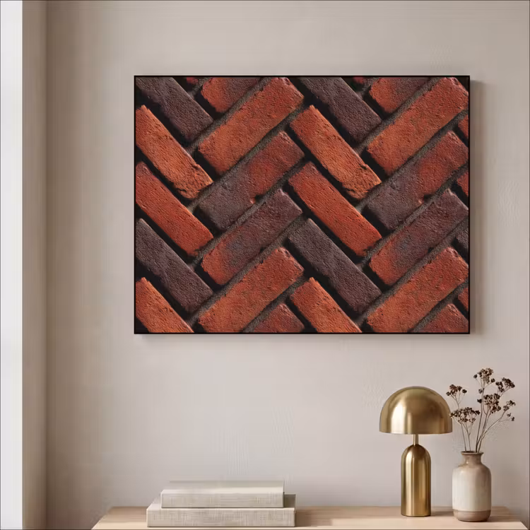 Art Frame - Bakstenen - Visgraat - Structuur - Roodbruin — 5