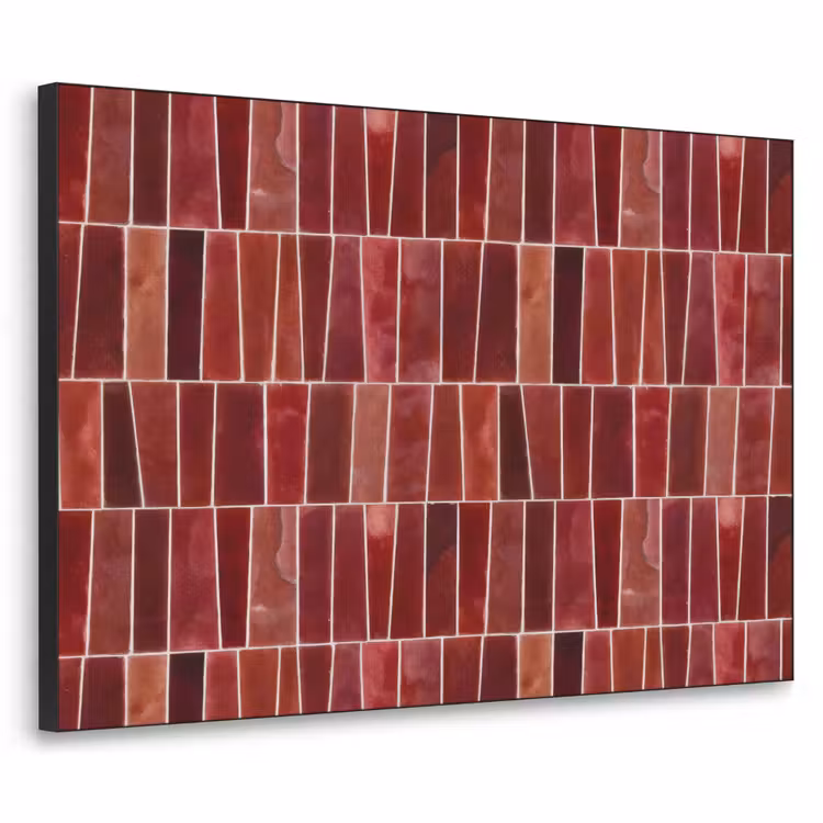 Art Frame - Tegels - Modern - Structuur - Dieprood — 1