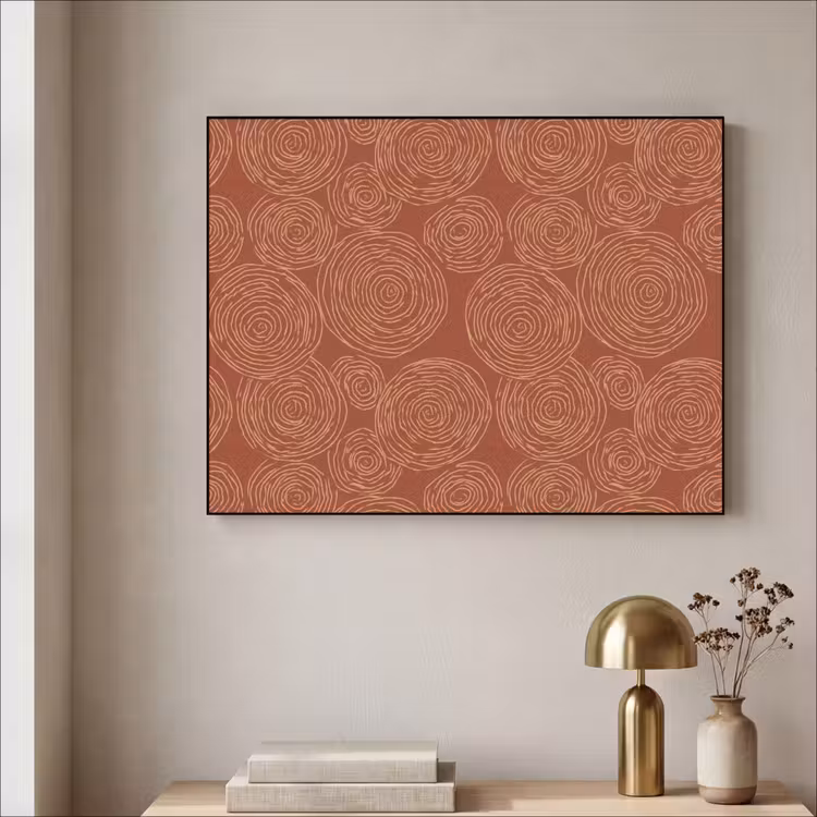 Art Frame - Cirkels - Abstract - Artistiek - Terracotta — 5