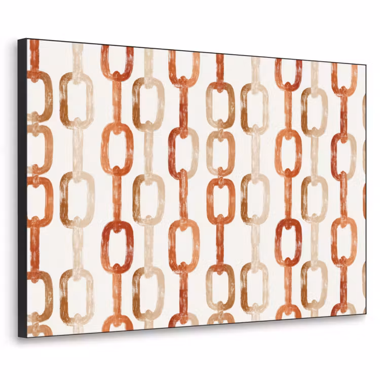 Art Frame - Schakels - Patroon - Aquarel - Terracotta — 1