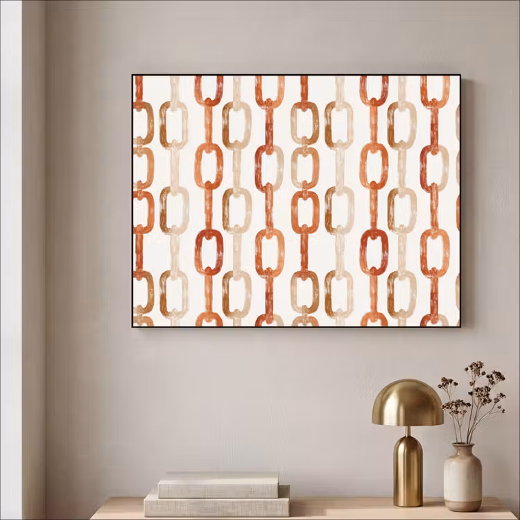 Art Frame - Schakels - Patroon - Aquarel - Terracotta — 5