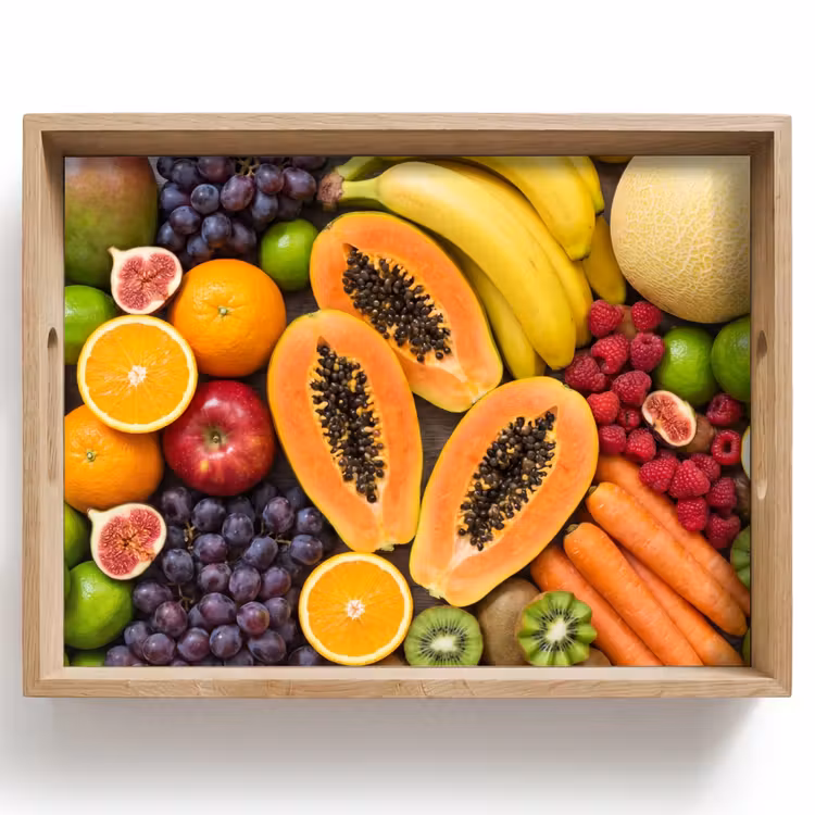 Dienblad - Eten - Fruit - Groenten - Vers - Kleurrijk — 1