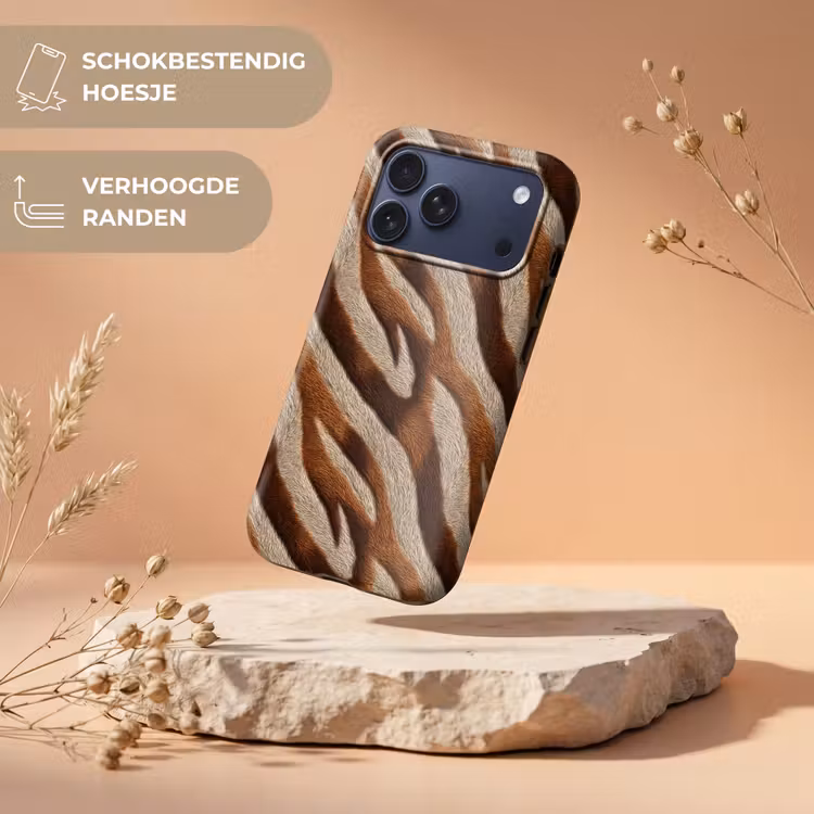 Telefoonhoesje Toughcase - Zebra - Bruin - Patroon — 5