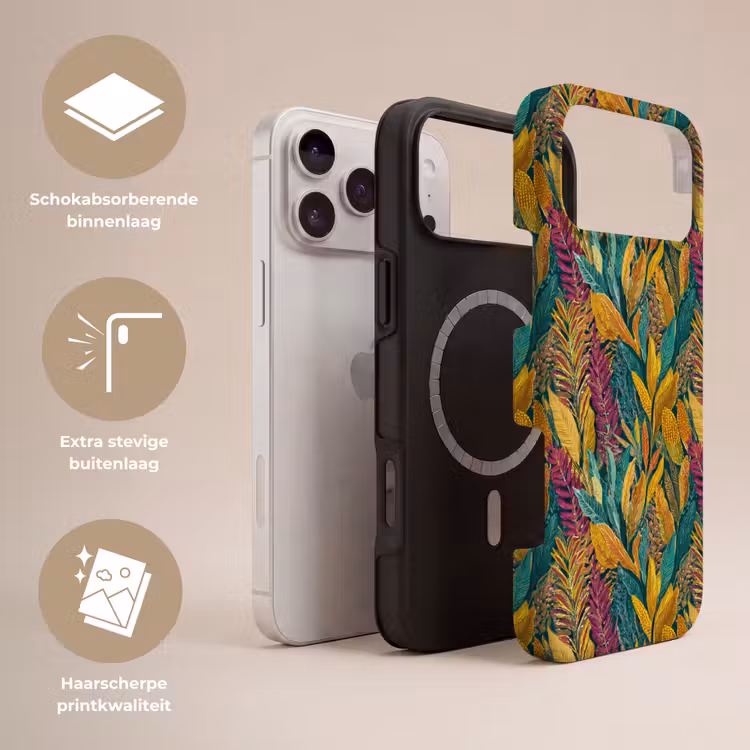Telefoonhoesje Toughcase - Tropische - Botanisch - Patroon - Kleurrijk - Exotisch — 3