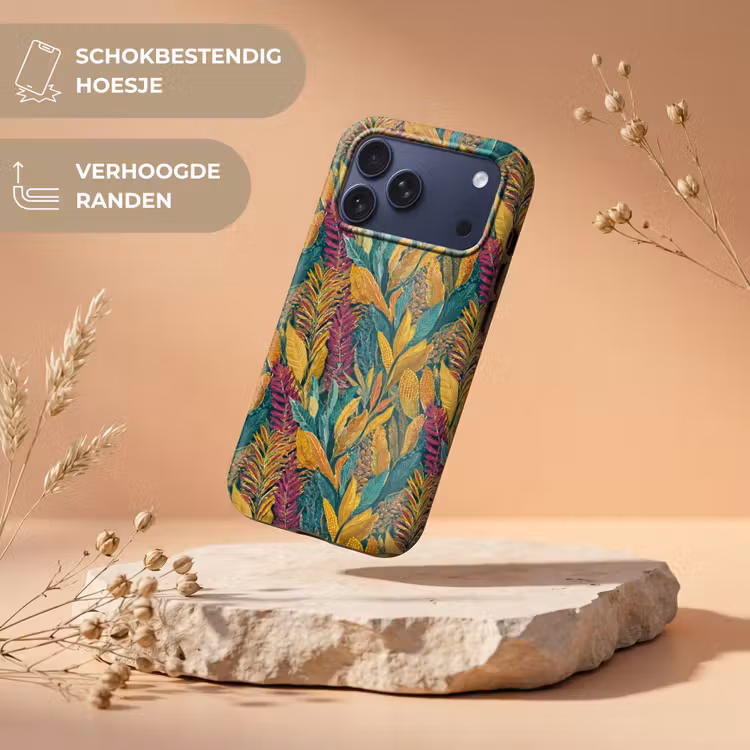 Telefoonhoesje Toughcase - Tropische - Botanisch - Patroon - Kleurrijk - Exotisch — 5