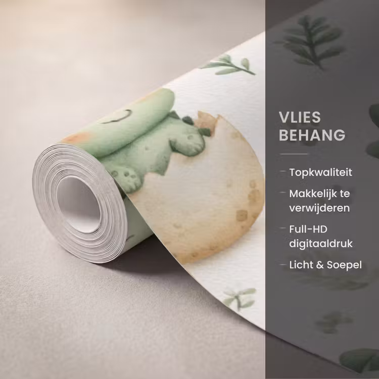 Behang - Dino - Eieren - Groen — 3