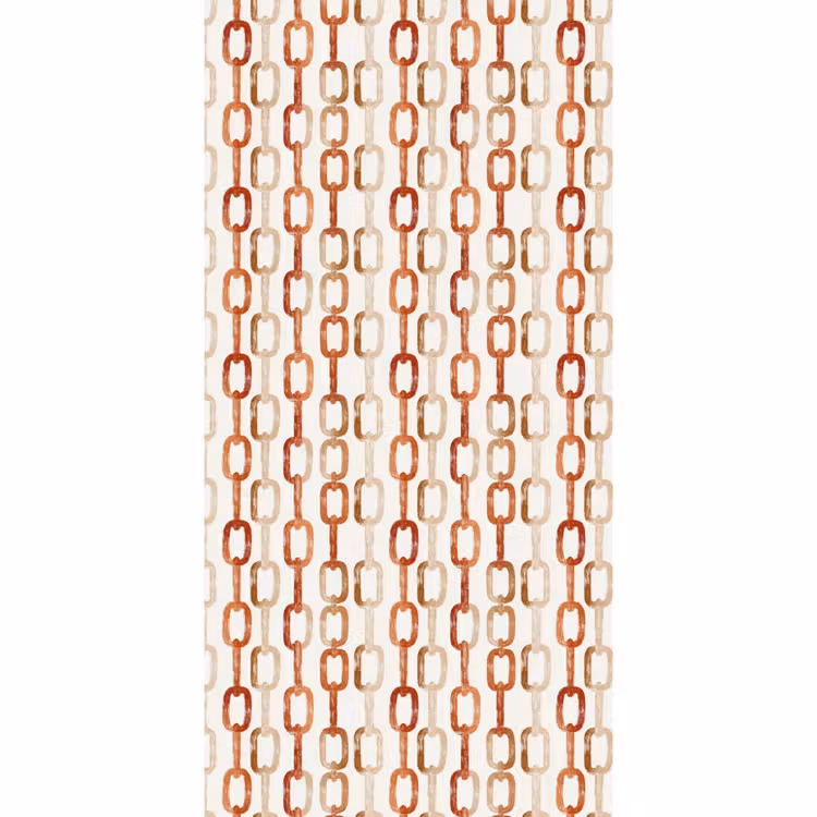 Behang - Kettingschakels Patroon Terracotta — 2