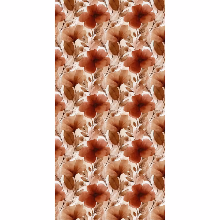 Behang - Bloemen en Bladeren Aquarel Terracotta — 2