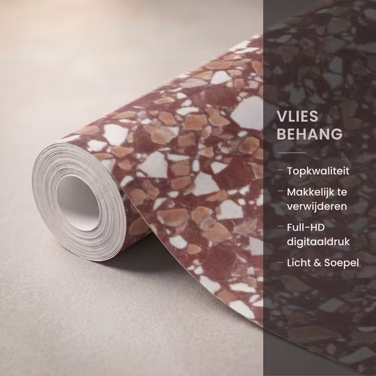 Behang - Rode Terrazzo — 3