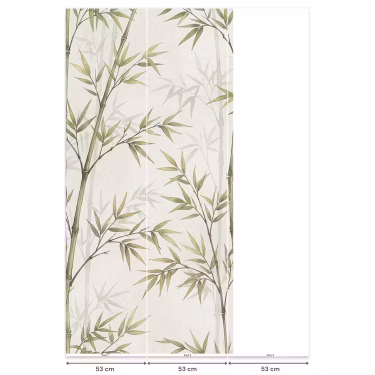 Behang - Bamboe - Bladeren - Natuur - Aquarel - Groen β 6