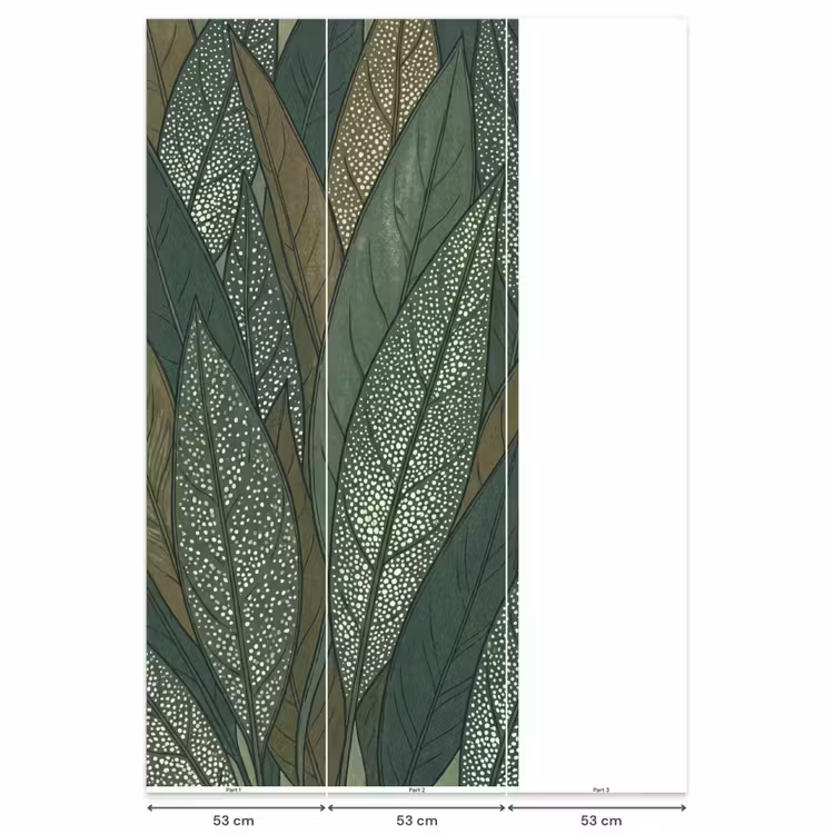 Behang - Bladeren - Patroon - Gestippeld - Natuur - Groen — 6