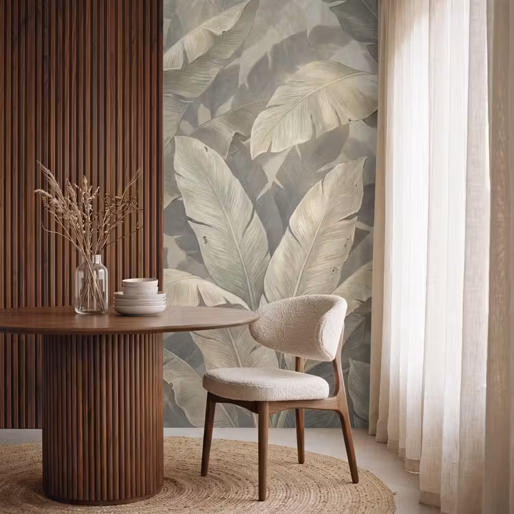 Behang - Bladeren - Tropisch - Natuur - Modern - Beige — 4