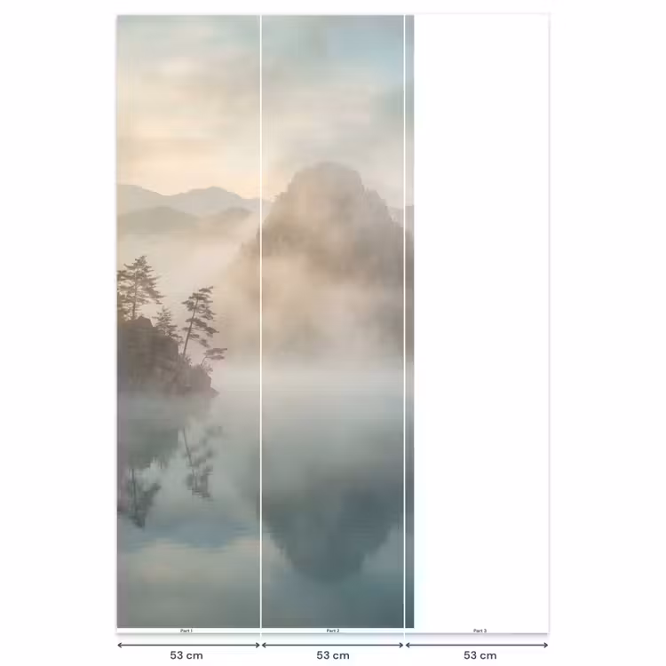 Behang - Landschap - Bergen - Mist - Water - Natuur — 6