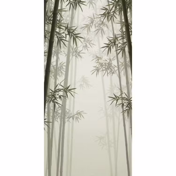 Behang - Bamboe - Bos - Mist - Natuur — 2