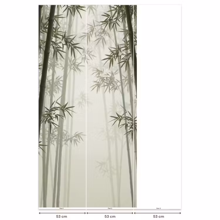 Behang - Bamboe - Bos - Mist - Natuur — 6