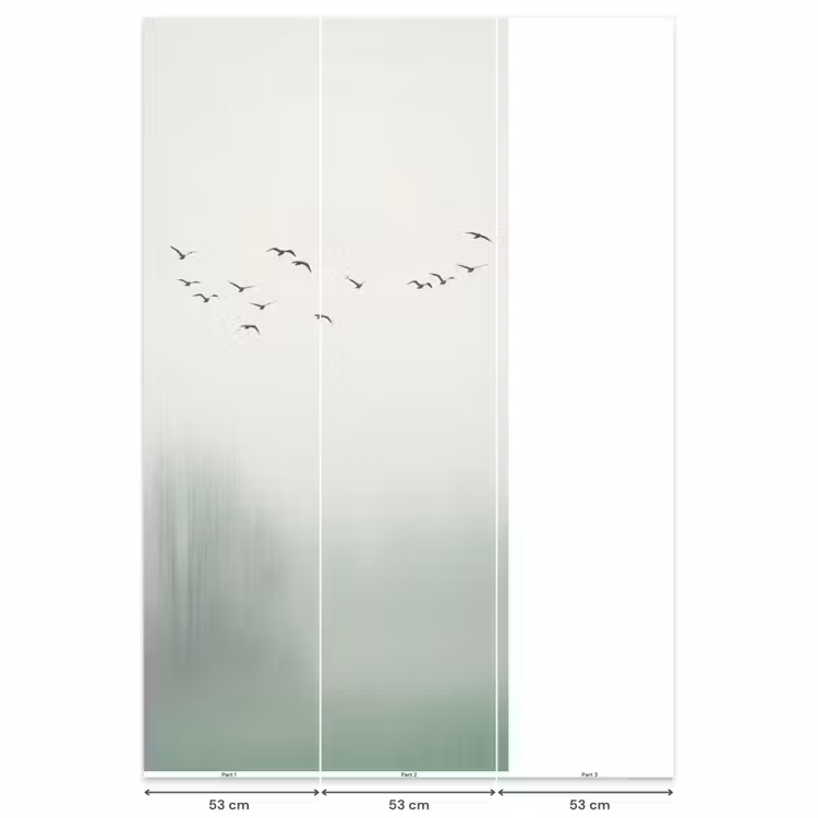 Behang - Vogel - Vlucht - Natuur - Minimalistisch — 6