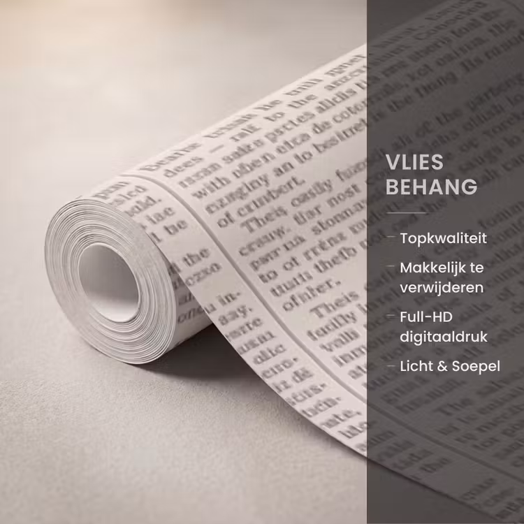 Behang - Krant - Nieuws - Historisch - Vintage - Beige — 3