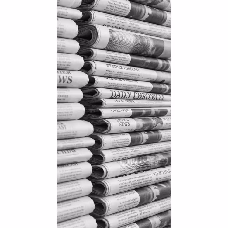 Behang - Krant - Stapel - Nieuws - Zwart-wit - Media — 2