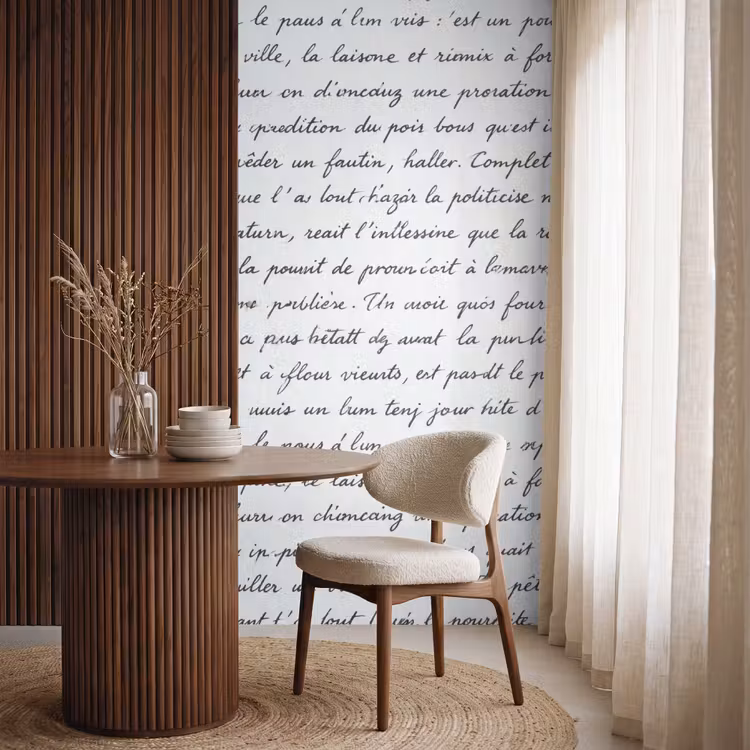 Behang - Tekst - Handschrift - Klassiek - ZwartWit — 4