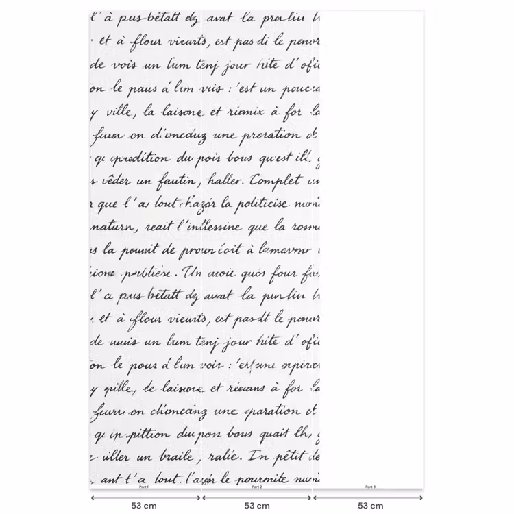 Behang - Tekst - Handschrift - Klassiek - ZwartWit — 6