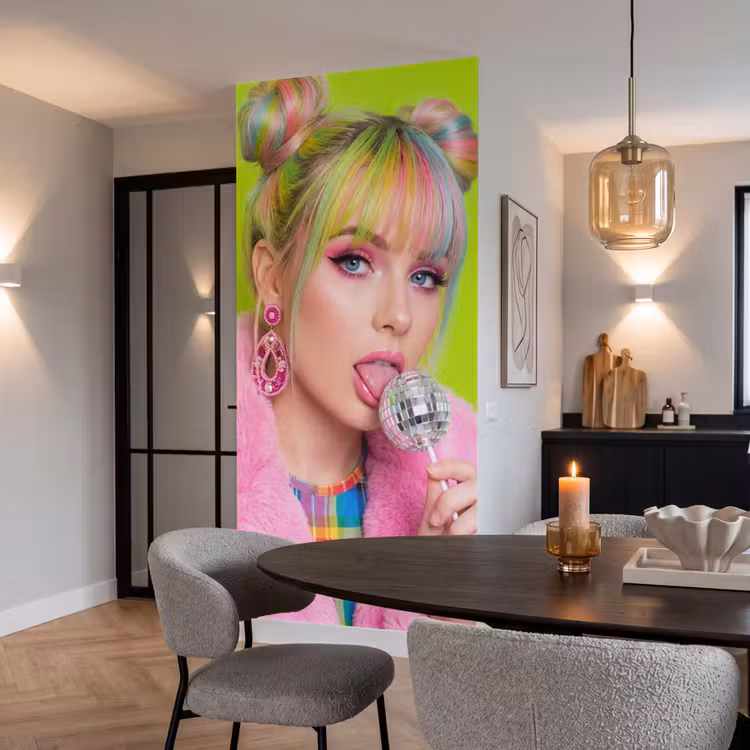 Behang - Vrouw - Kleurrijk haar - Pop art - Modern - Levendig β 5