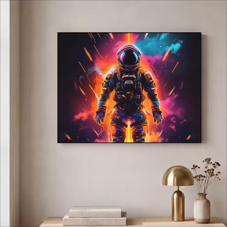Art Frame - Astronaut - Neon - Gaming - Ruimte — 5
