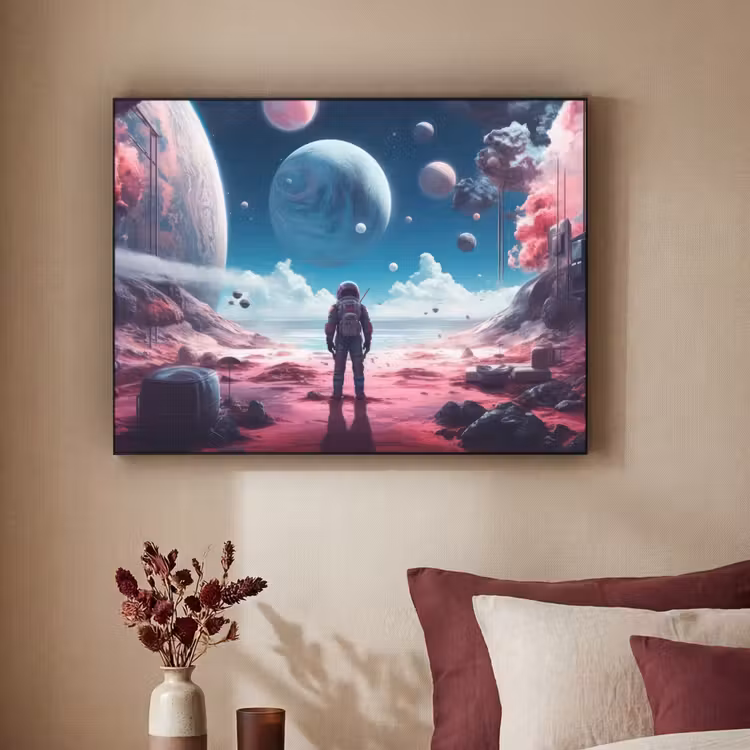 Art Frame - Astronaut - Ruimte - Planeten - Wolken — 3