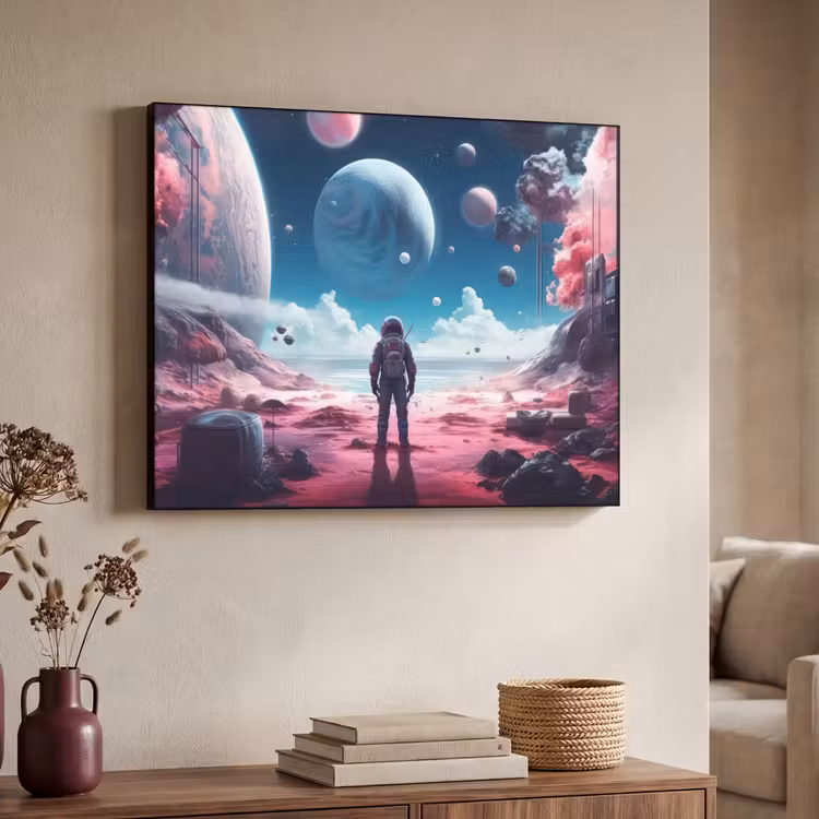 Art Frame - Astronaut - Ruimte - Planeten - Wolken — 7