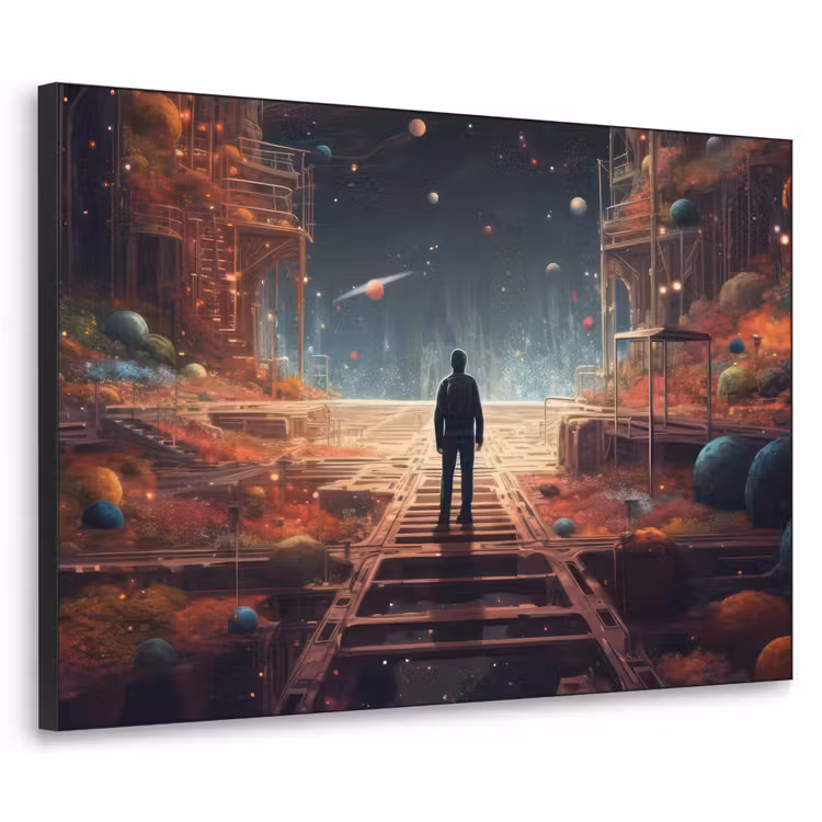 Art Frame - Buitenaards - Astronaut - Planeten - Ruimte — 1