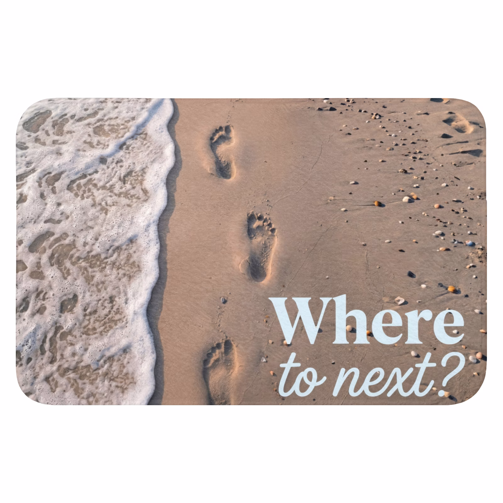 Badmat - Where to next - Strand - Voetstappen — 1