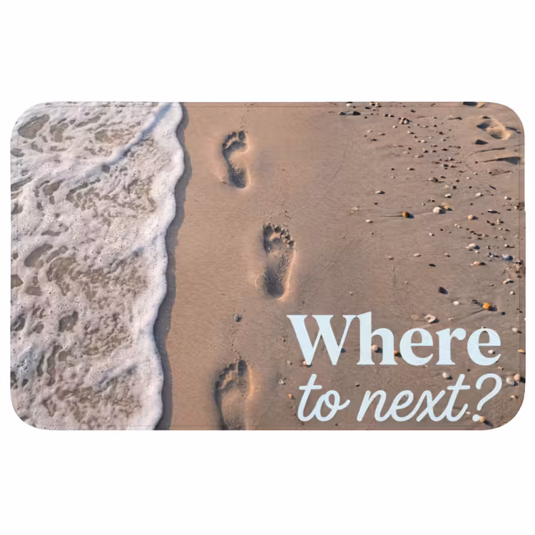 Badmat - Where to next - Strand - Voetstappen — 1