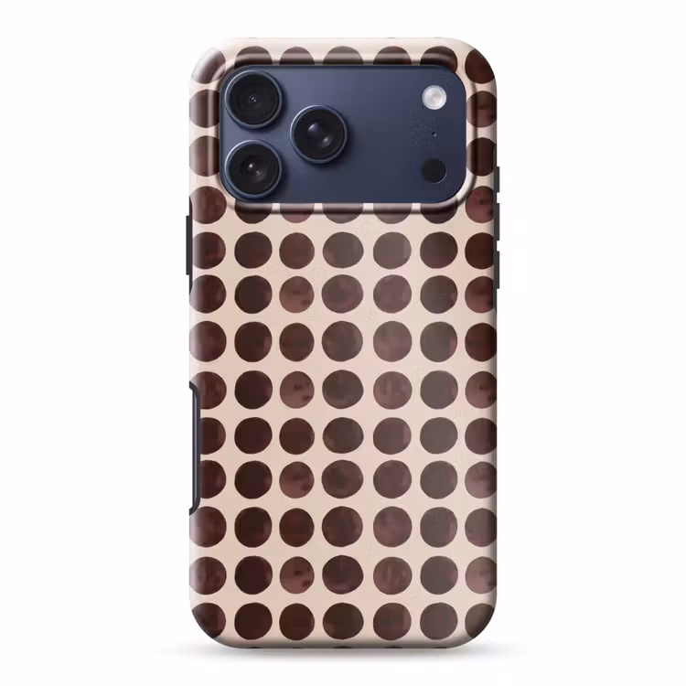 Telefoonhoesje Toughcase - Stippen - Patroon - Bruin — 1