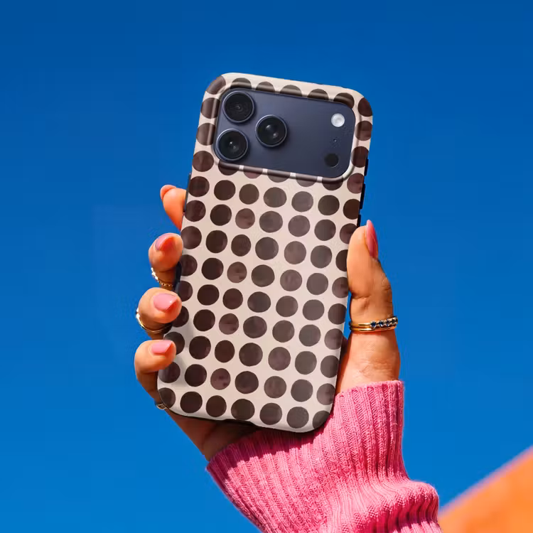 Telefoonhoesje Toughcase - Stippen - Patroon - Bruin — 2