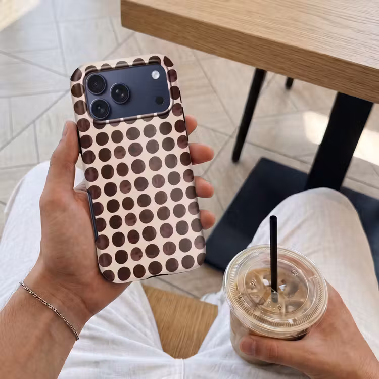 Telefoonhoesje Toughcase - Stippen - Patroon - Bruin — 4