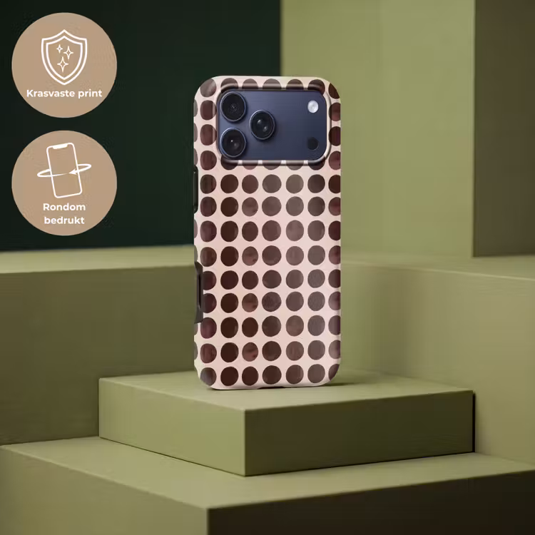 Telefoonhoesje Toughcase - Stippen - Patroon - Bruin — 7