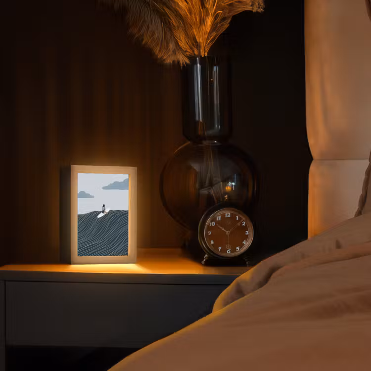 Gepersonaliseerde lightbox - Persoon - Surfen - Oceaan - Natuur - Modern — 2