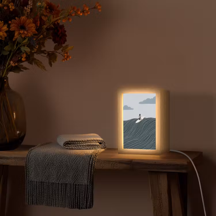 Gepersonaliseerde lightbox - Persoon - Surfen - Oceaan - Natuur - Modern — 3