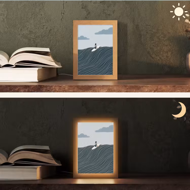 Gepersonaliseerde lightbox - Persoon - Surfen - Oceaan - Natuur - Modern — 5