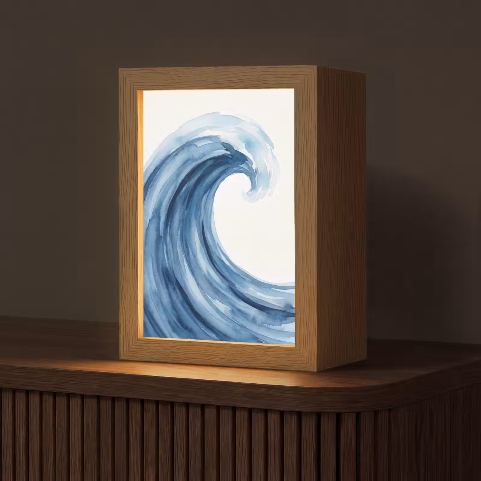 Gepersonaliseerde lightbox - Water - Beweging - Natuur - Modern - Blauw — 1