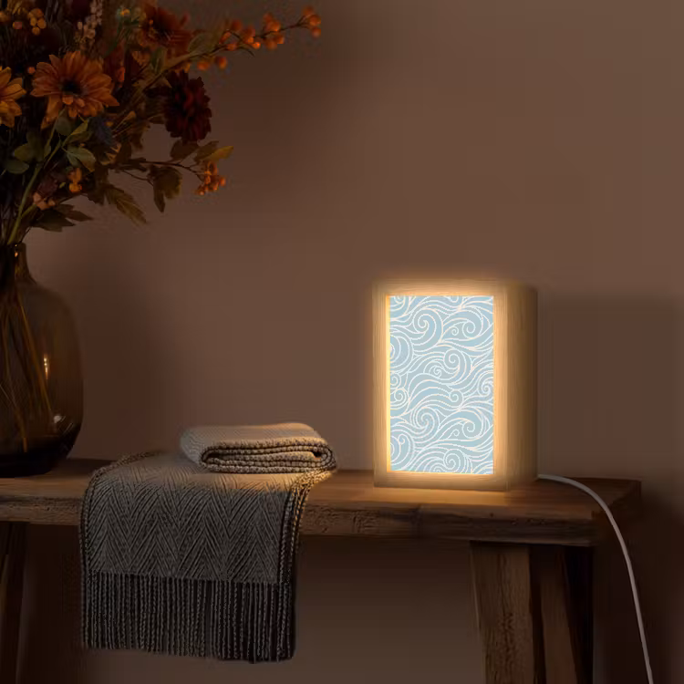 Gepersonaliseerde lightbox - Golf - Abstract - Natuur - Modern - Blauw — 3