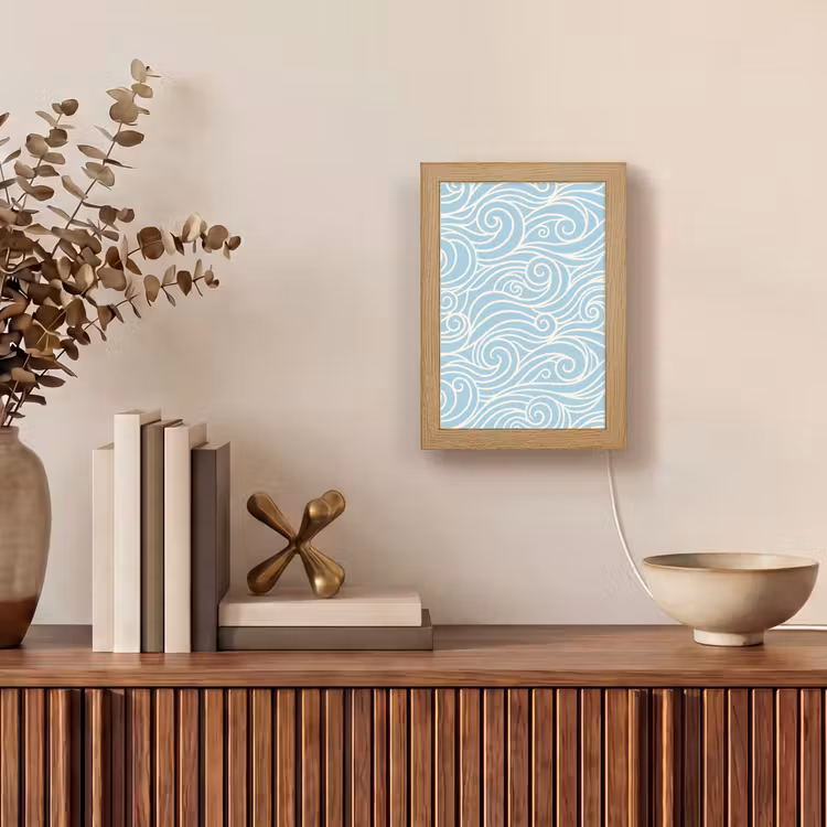 Gepersonaliseerde lightbox - Golf - Abstract - Natuur - Modern - Blauw — 4