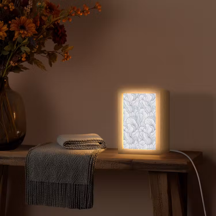 Gepersonaliseerde lightbox - Patroon - Lijnen - Organisch - Abstract - Blauw — 3