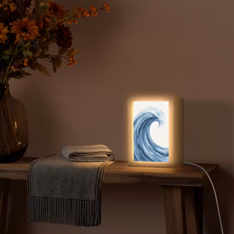 Gepersonaliseerde lightbox - Water - Beweging - Natuur - Modern - Blauw — 3