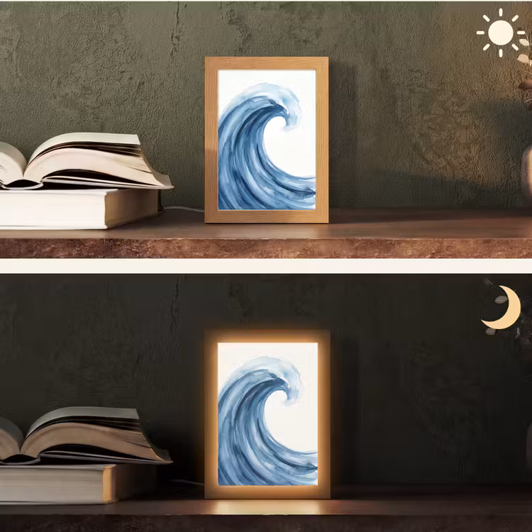 Gepersonaliseerde lightbox - Water - Beweging - Natuur - Modern - Blauw — 5