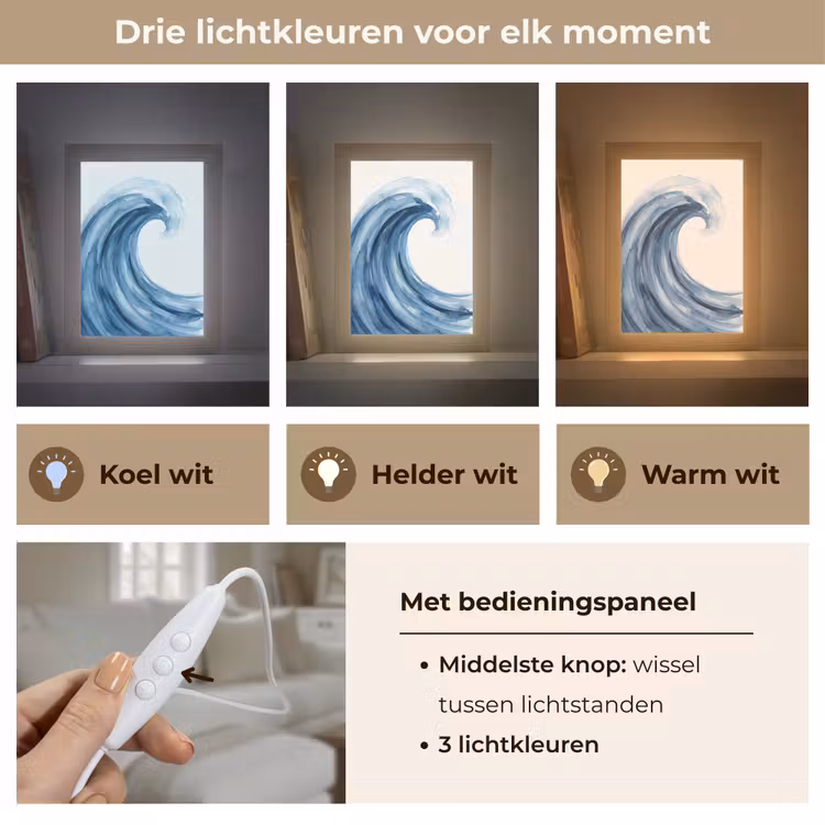 Gepersonaliseerde lightbox - Water - Beweging - Natuur - Modern - Blauw — 6