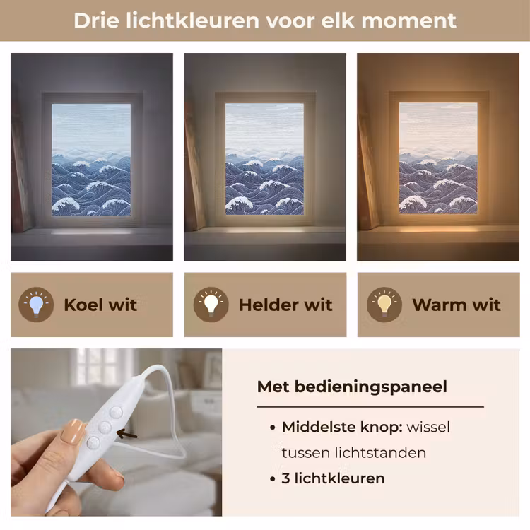Gepersonaliseerde lightbox - Water - Mozaïek - Landschap - Modern - Blauw — 6