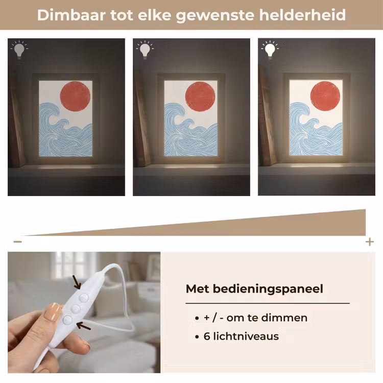 Gepersonaliseerde lightbox - Zon - Golven - Oceaan - Abstract - Rood — 8