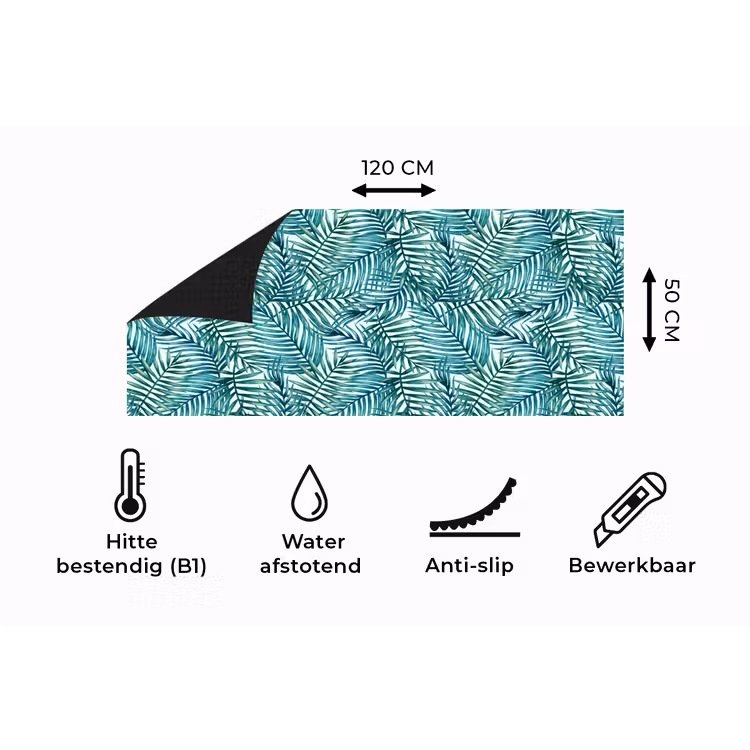 Keukenloper - Palmbladeren - Sierlijk - Blauw - Groen — 5