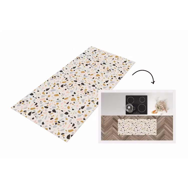 Keukenloper - Terrazzo - Patroon - Neutraal - Zacht - Multi — 1