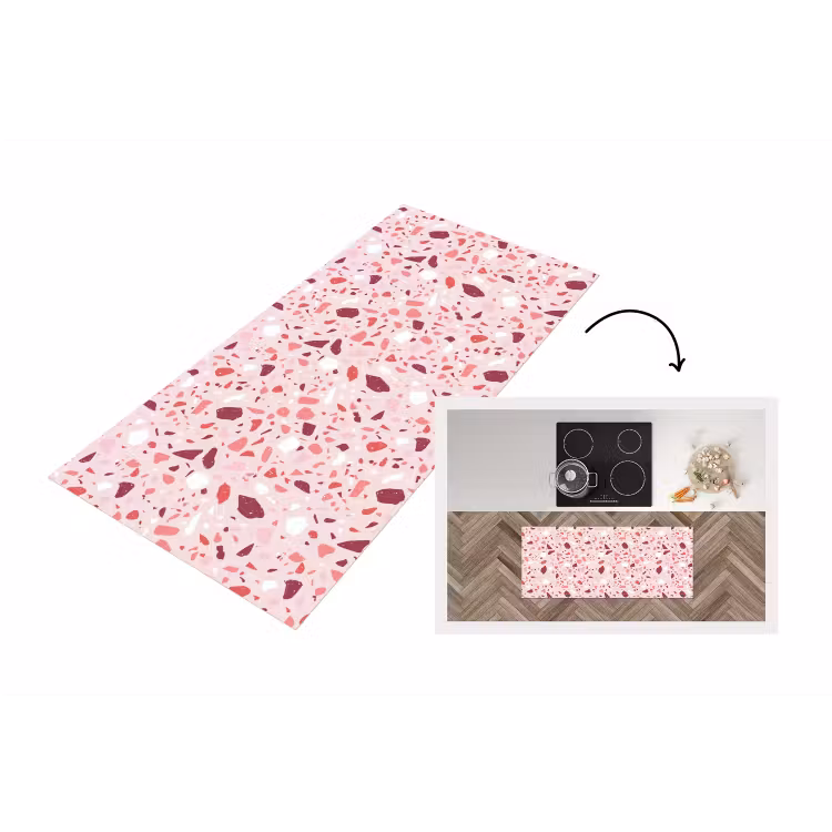 Keukenloper - Terrazzo - Patroon - Roze — 1